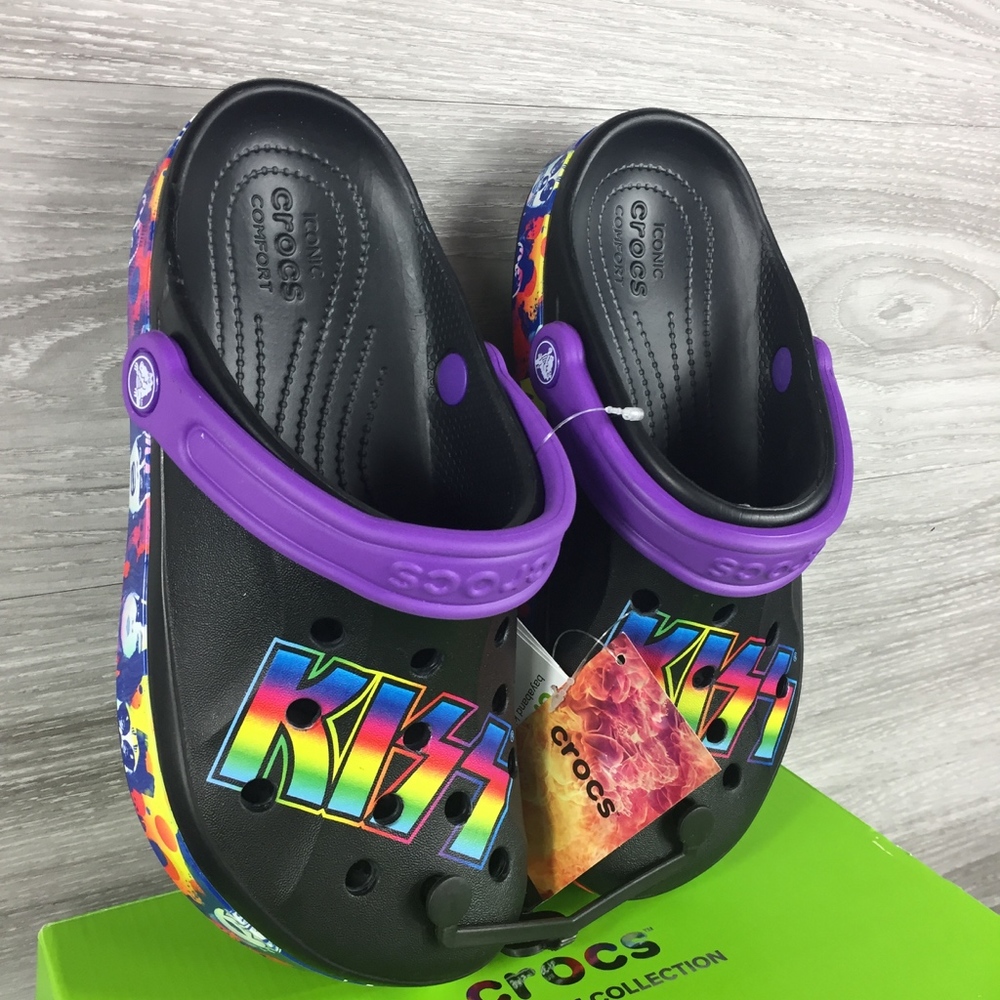 Crocs Black Bayaband Kiss 2 Clog UNISEX RARE*** - Picture 4 of 7